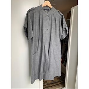French Connection Grey Button Down Shirt Dress